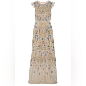 NEEDLE & THREAD Flowerbed Embroidery Gown in Petal 2